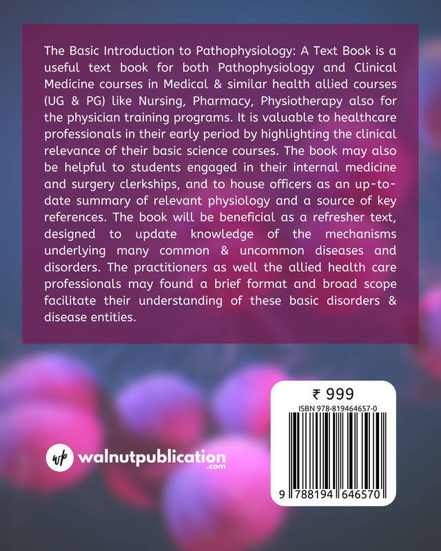 Basic Introduction to Pathophysiology : A Text Book back cover view