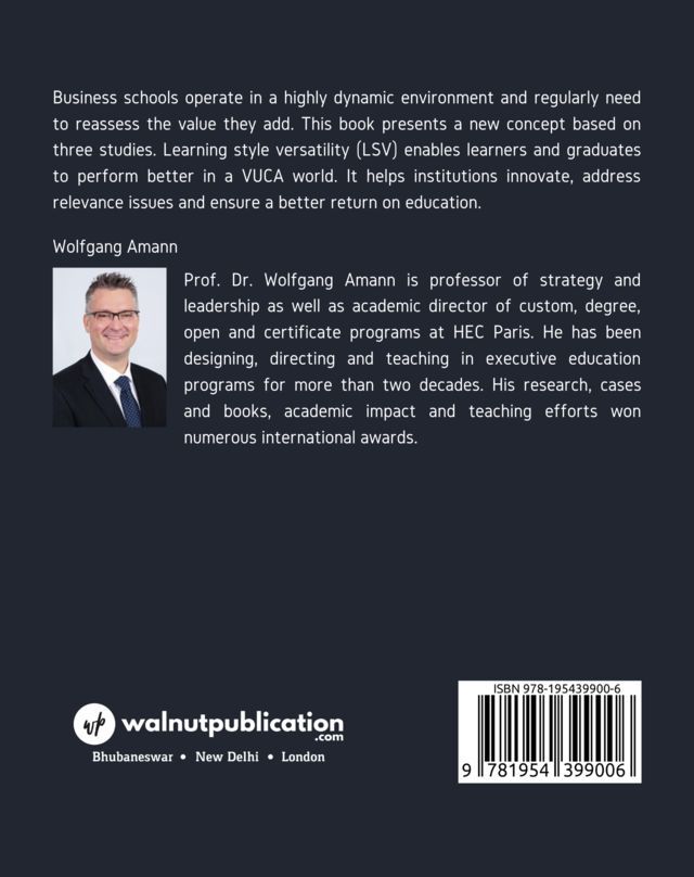 Fostering Learning Versatility in Business Schools back cover view