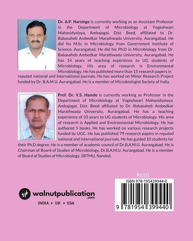 Bioremediation of textile Wastewater by Microorganisms back cover view