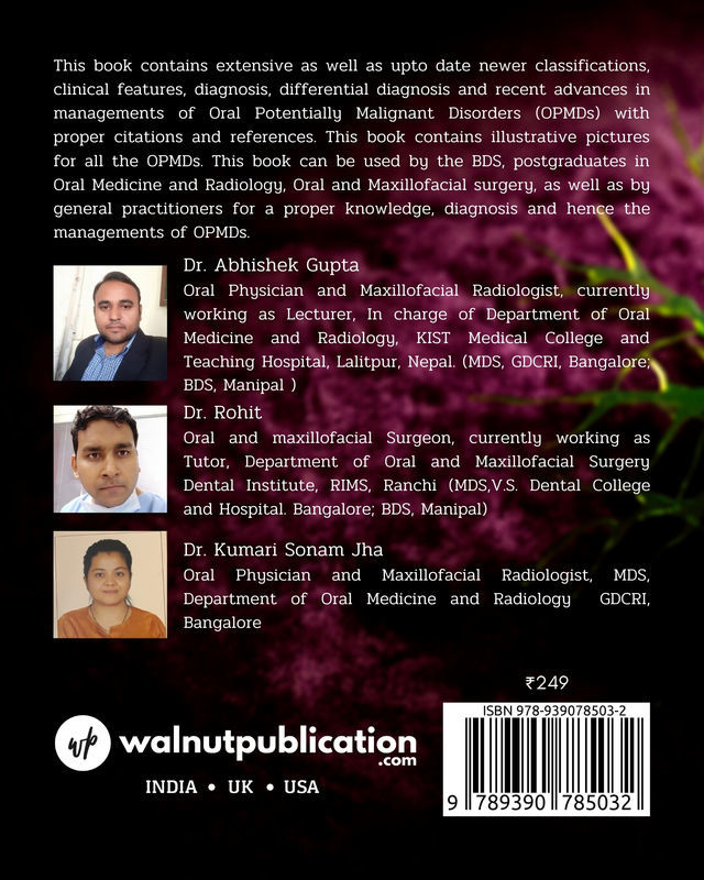 Oral Potentially Malignant Disorders back cover view