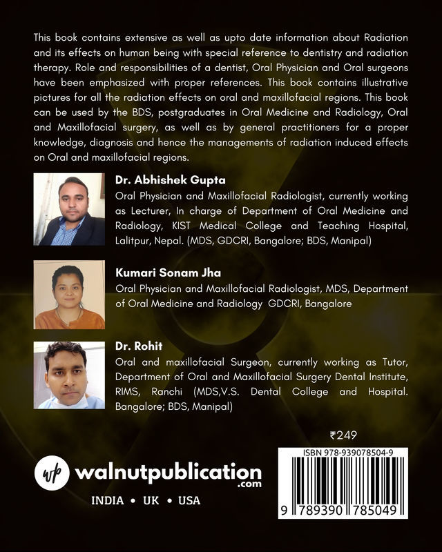 Radiation Biology – with Relevance to Dentistry back cover view