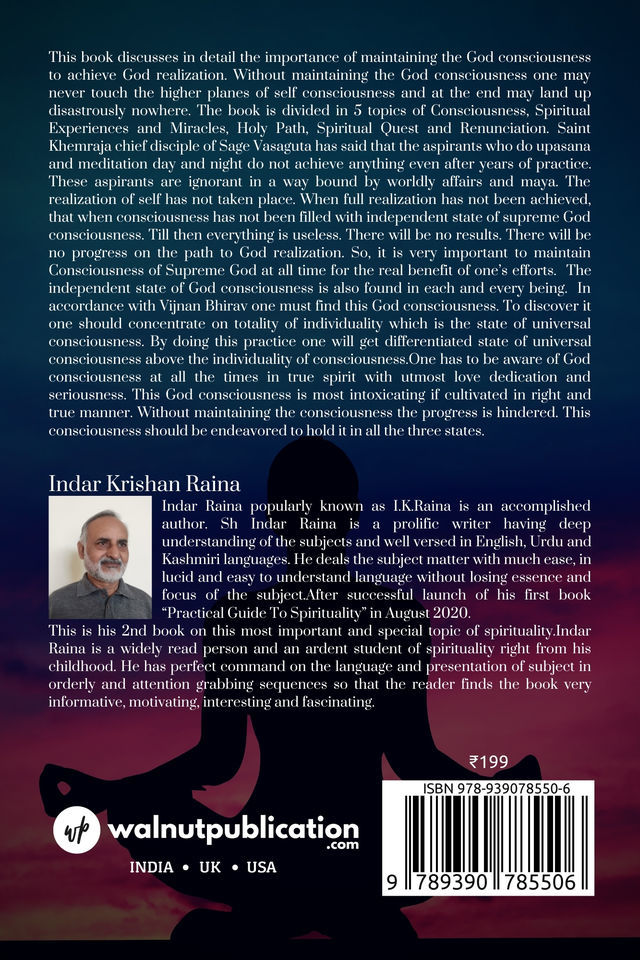 Path to Eternal Bliss with consciousness back cover view