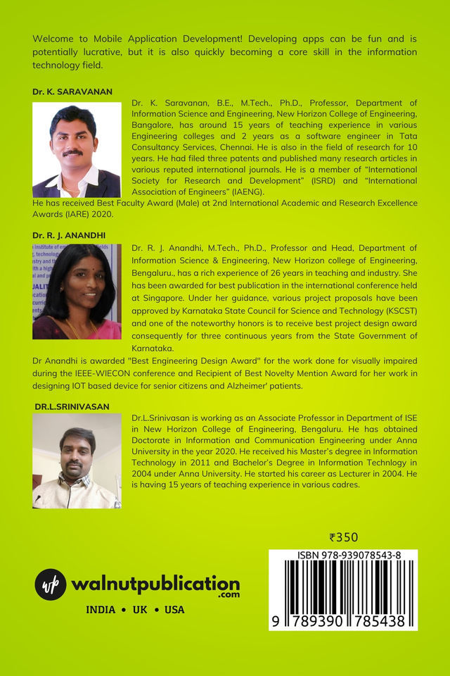Mobile Application Development Using Android back cover view