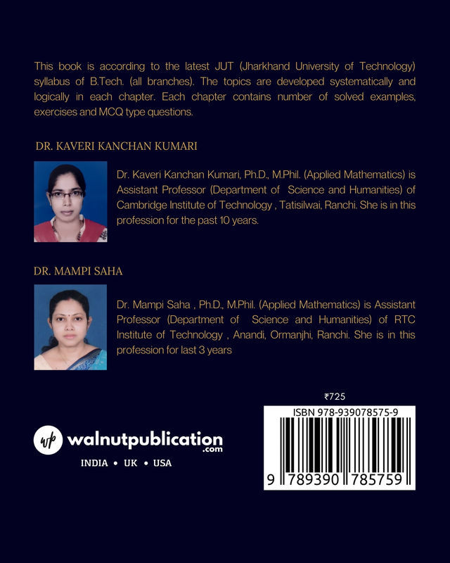 Engineering Mathematics Volume - I back cover view