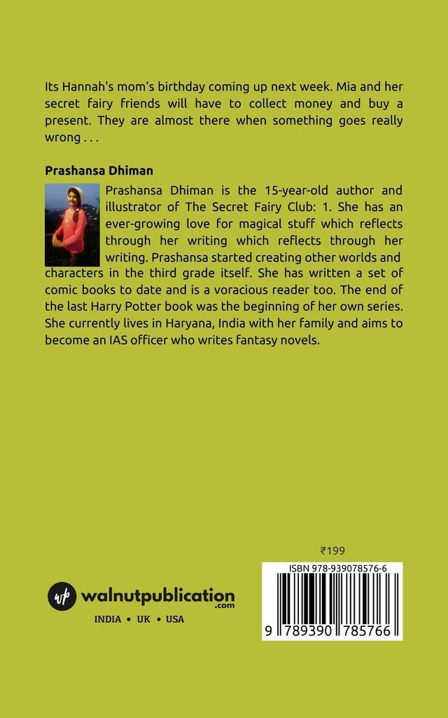 The Secret Fairy Club: 1 back cover view