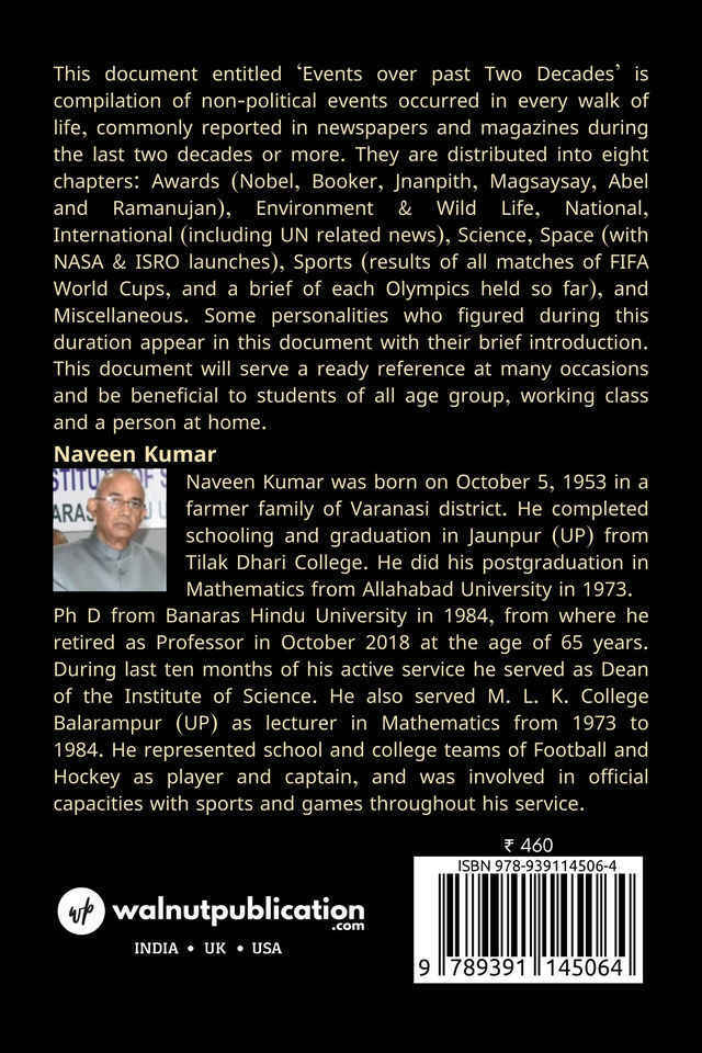 Events over the past two decades back cover view
