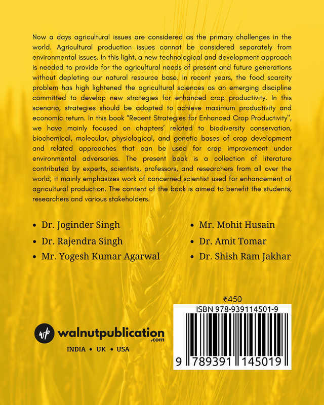 Recent Strategies for Enhanced Crop Productivity back cover view