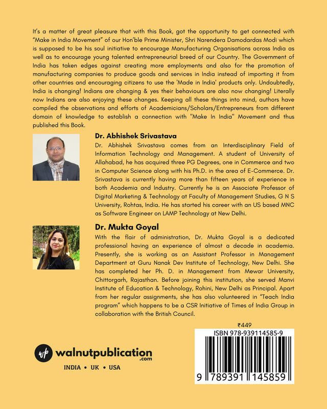 Make in India: A Persuasive Thought back cover view
