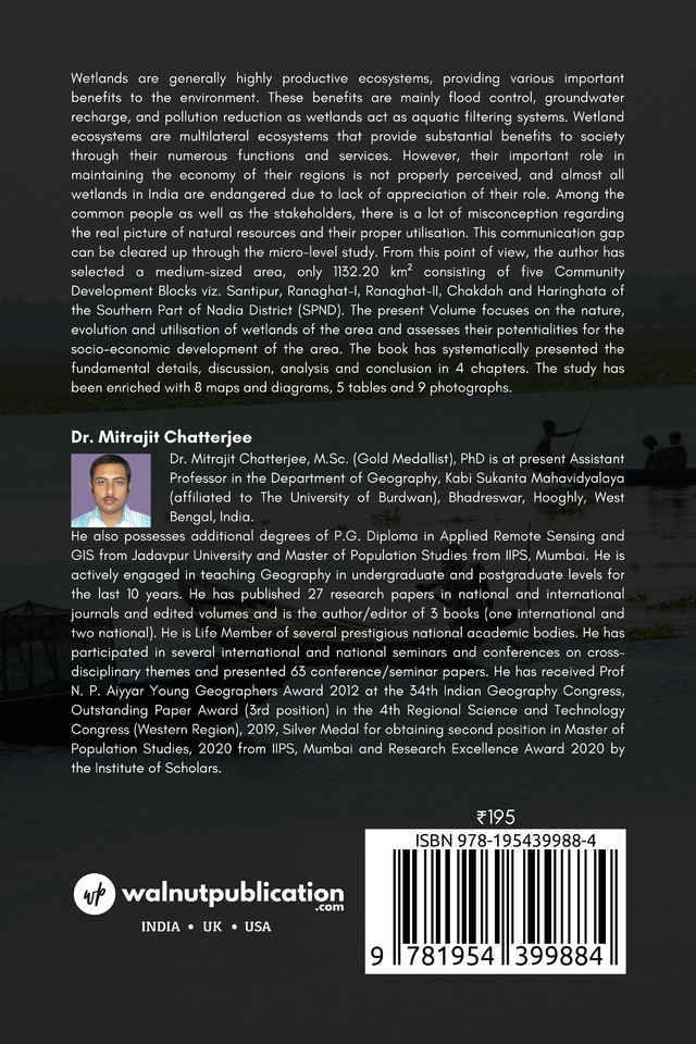 A Study of the Wetlands of Southern Part of Nadia District in West Bengal, India back cover view