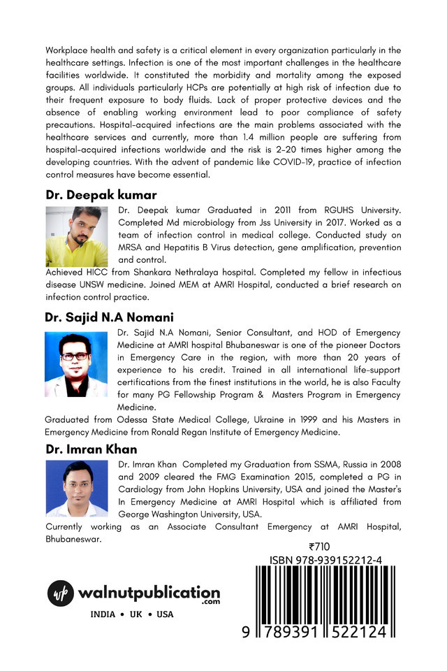 Knowledge, Attitude And Practice Of Infection Control Practice In Emergency Medical Department In Tertiary Care Hospital Of Eastern India back cover view
