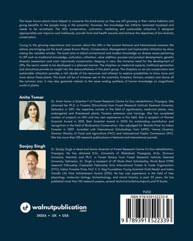 Lesser Known Plants-Conservation Management & Sustainable Utilization back cover view
