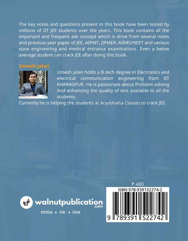 Target IIT JEE ( A complete solution in Chemistry) Class XI back cover view