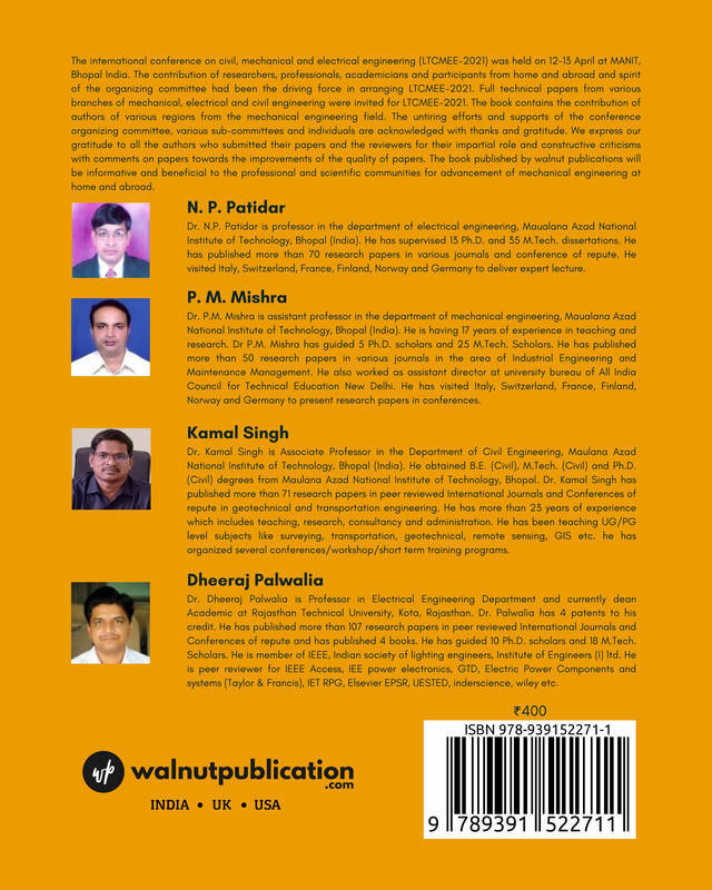 Lecture Notes on Advances in Mechanical Engineering back cover view