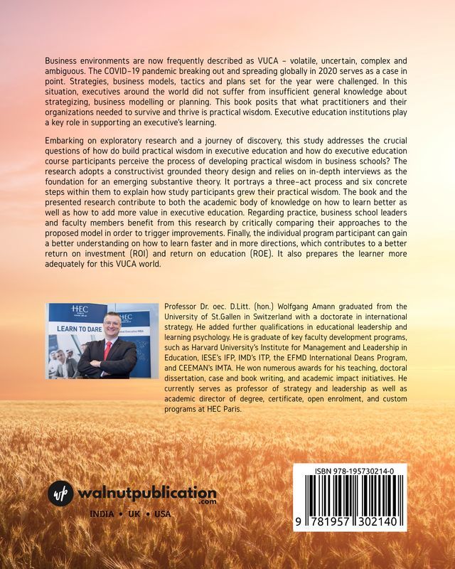 How to Build Practical Wisdom in Executive Education back cover view