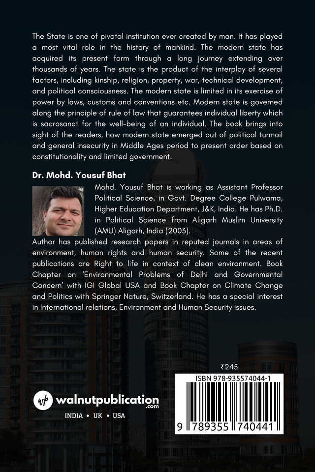 Development of Modern State – Critical Understanding of Different Perspectives back cover view