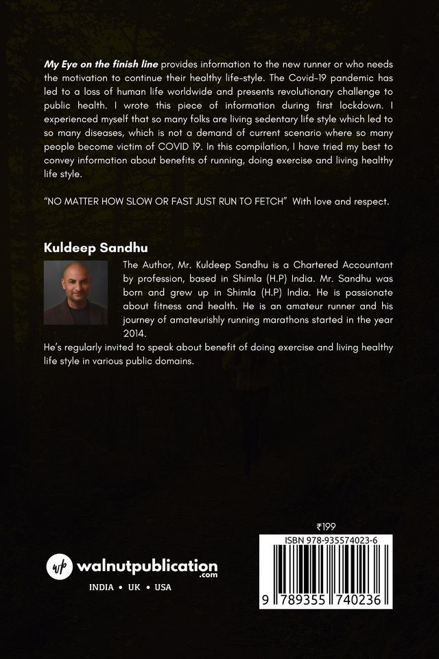 My eye on the finish line back cover view