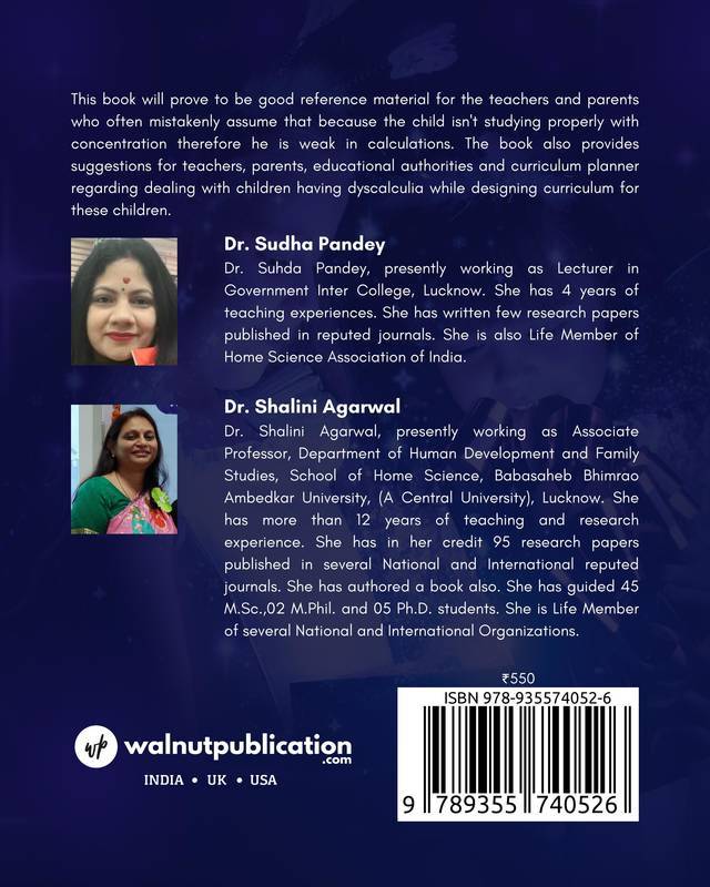 Development and Use of Intervention Module for Children with Dyscalculia back cover view
