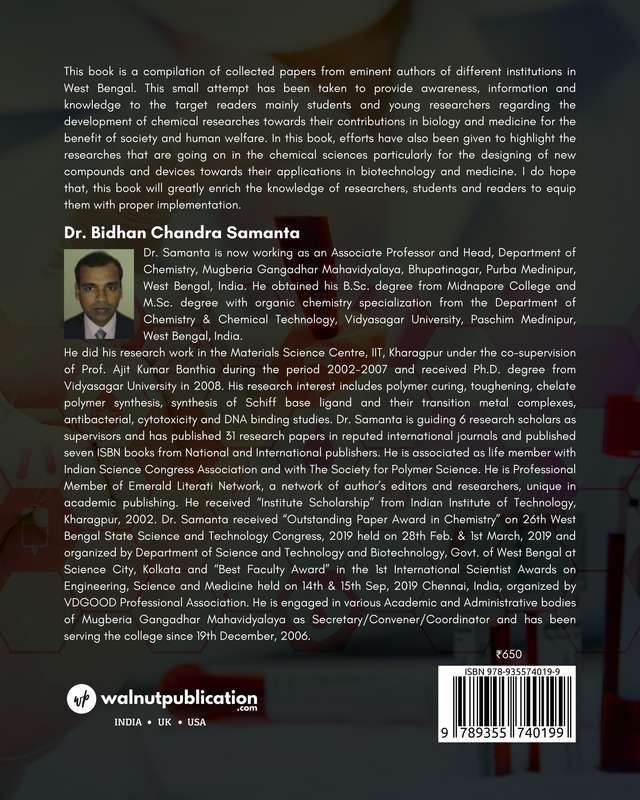 Recent Development of Chemical Research being Implemented in Biology and Medicine back cover view