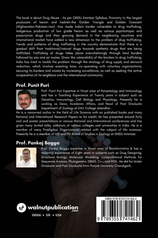 Drug Abuse - As per GNDU Amritsar Syllabus back cover view