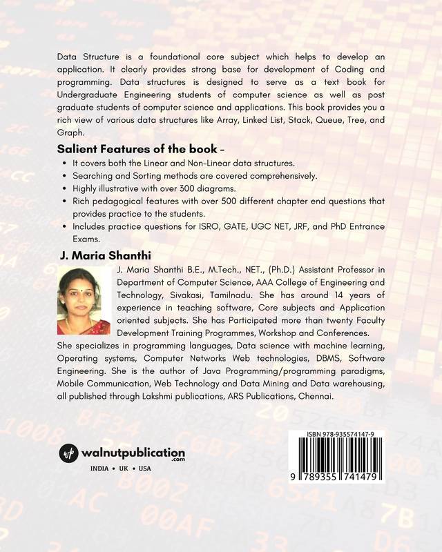 Data Structures back cover view