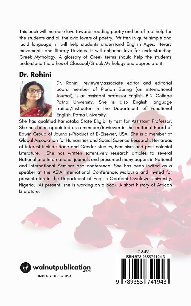 Literary Petals: An Anthology of Poems back cover view