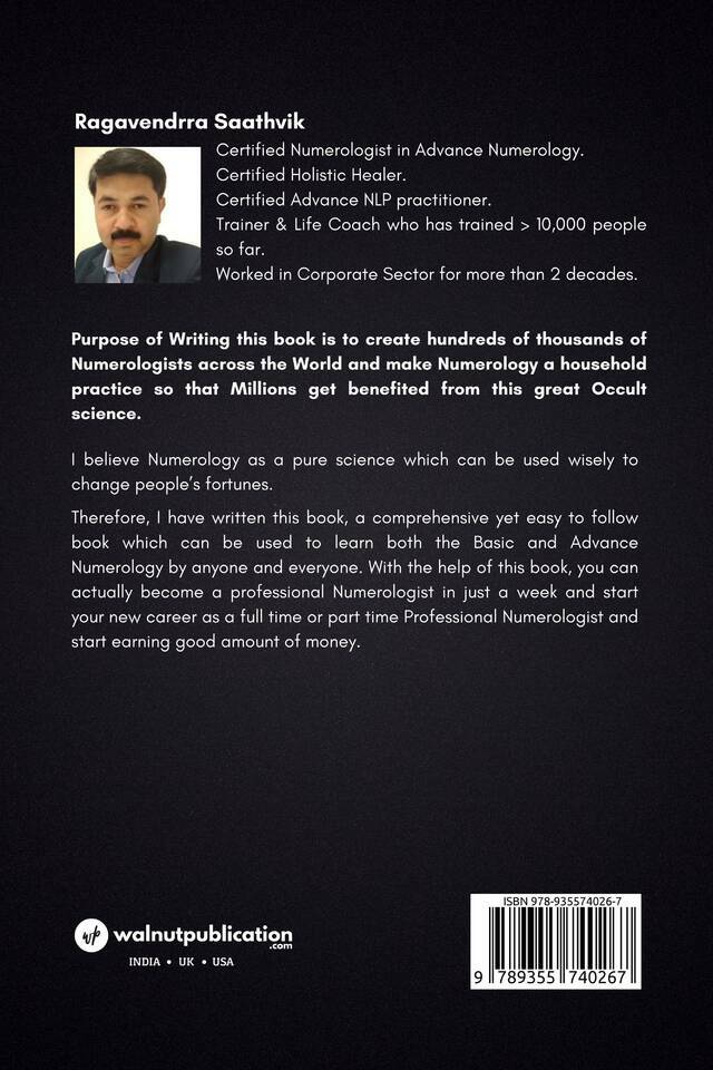 Holistic Advance Numerology back cover view