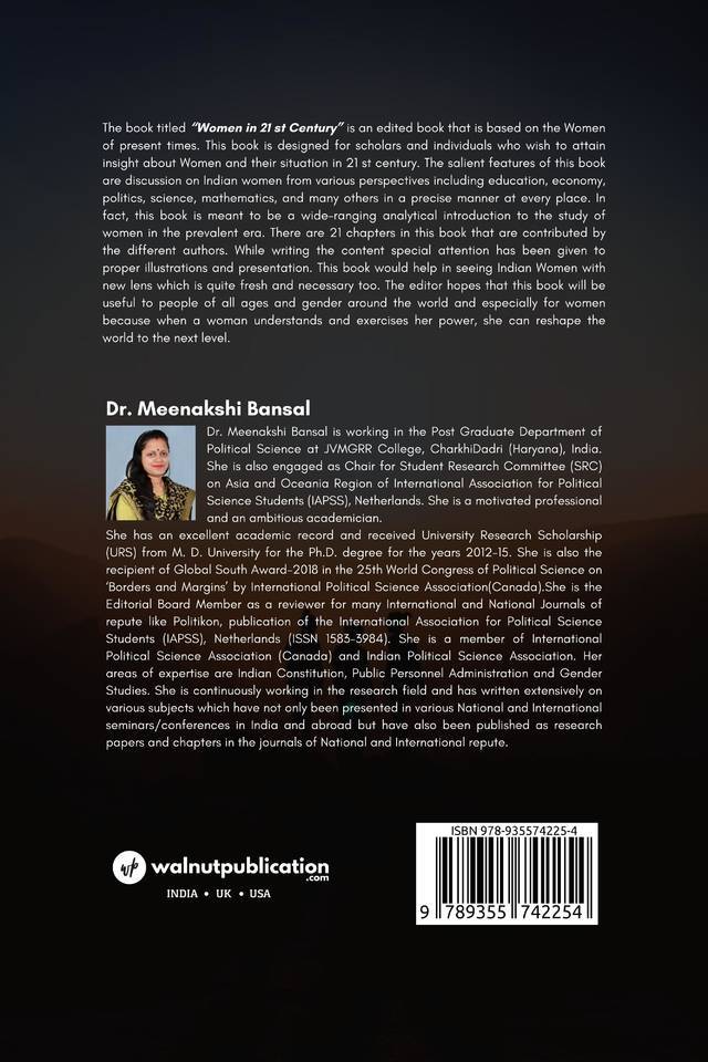 Women in the 21st century back cover view