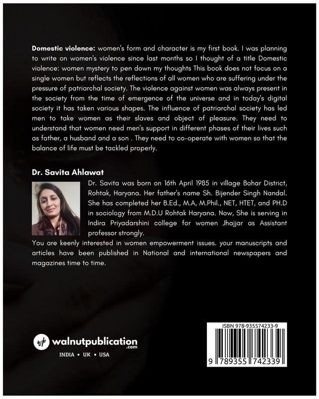 Domestic Violence (Women Mystery) back cover view