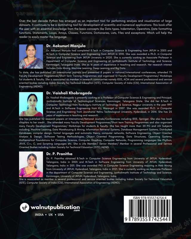 Python Programming for Beginners back cover view