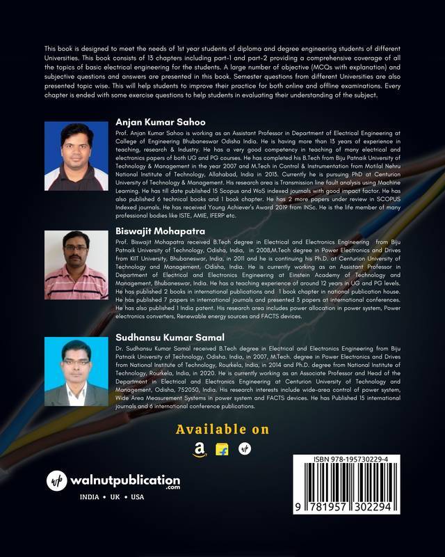 Questions & Answers on Basic Electrical Engineering back cover view