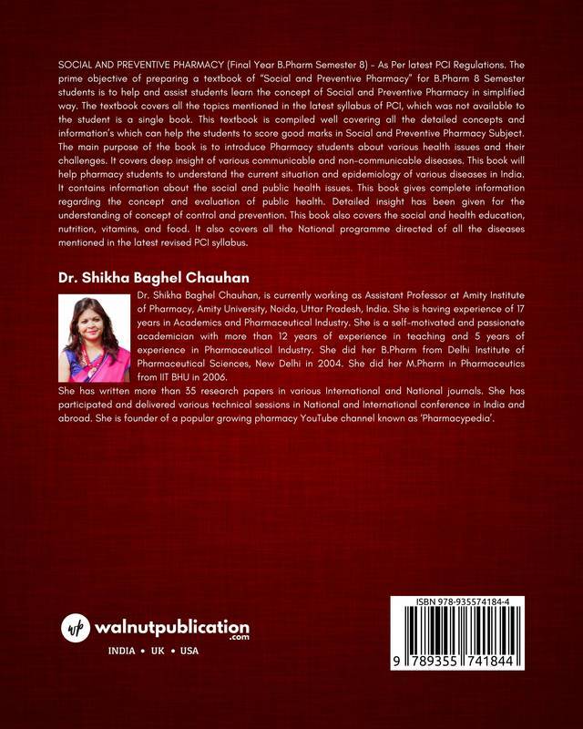 Social and Preventive Pharmacy back cover view