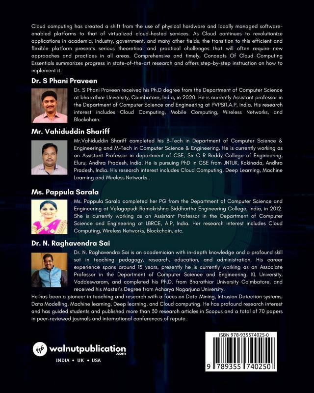 Concepts of Cloud Computing Essentials back cover view