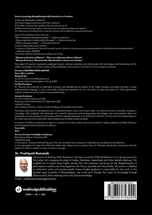 Metaphilosophy of Creation Cosmos and Beyond Cosmos back cover view