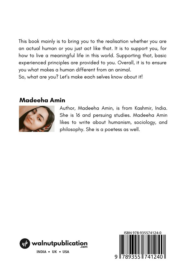 You- A Human or an Animal? back cover view