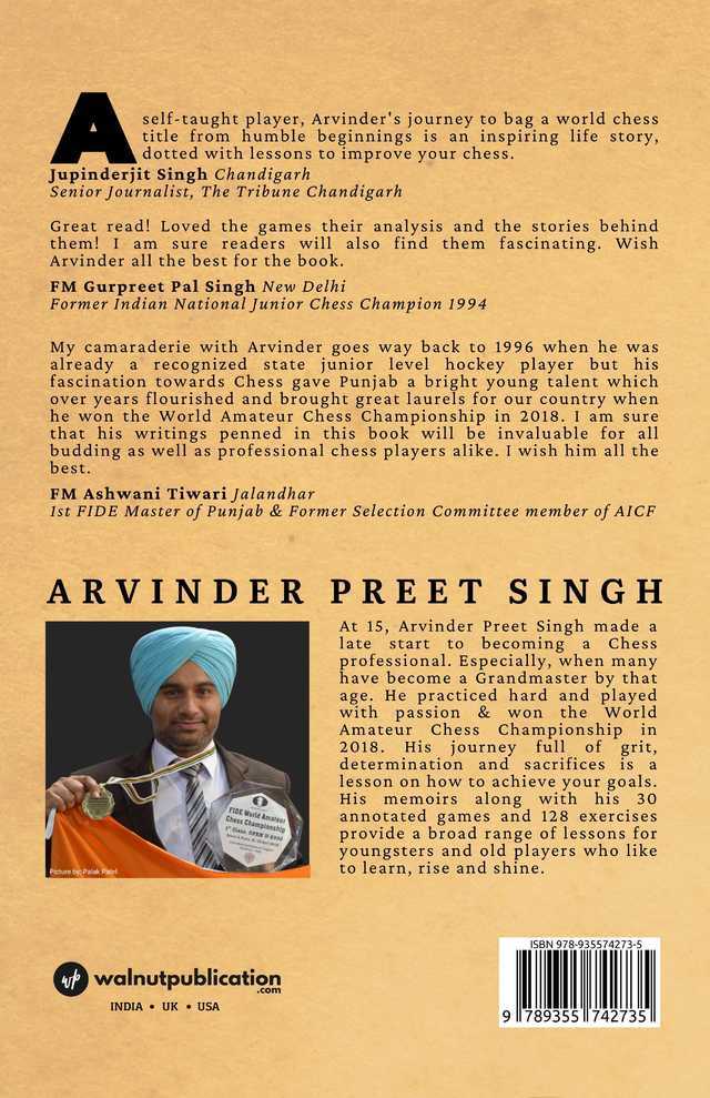 Road to a World Chess Title: A Comprehensive Guide Through Memoirs, Games & Exercises back cover view