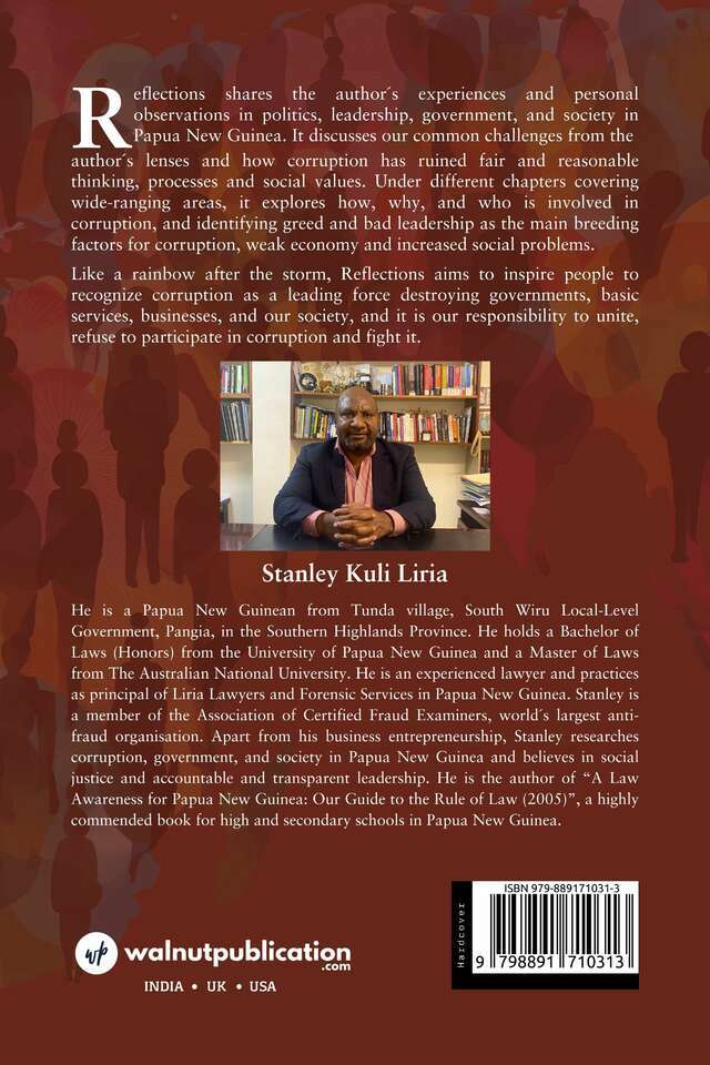 Reflections: Corruption, Politics and Society in Papua New Guinea back cover view