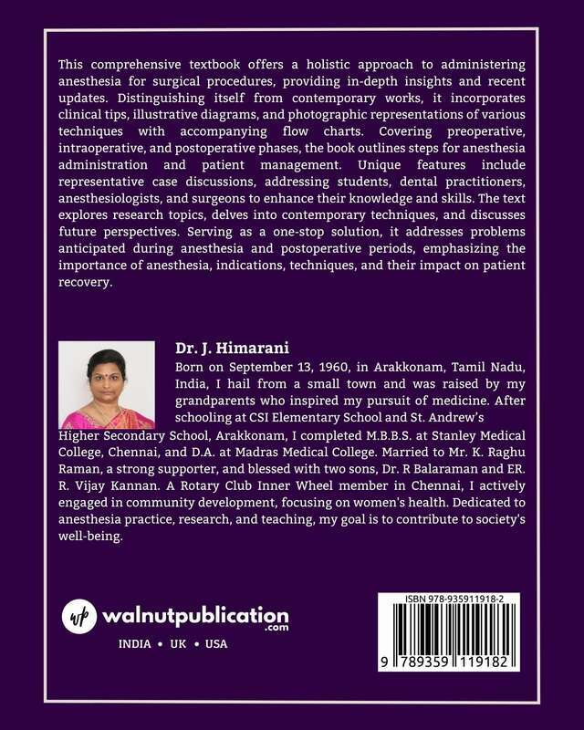 Text Book on Anaesthesia for Maxillofacial and Neck Surgeries: Vol - 2 back cover view