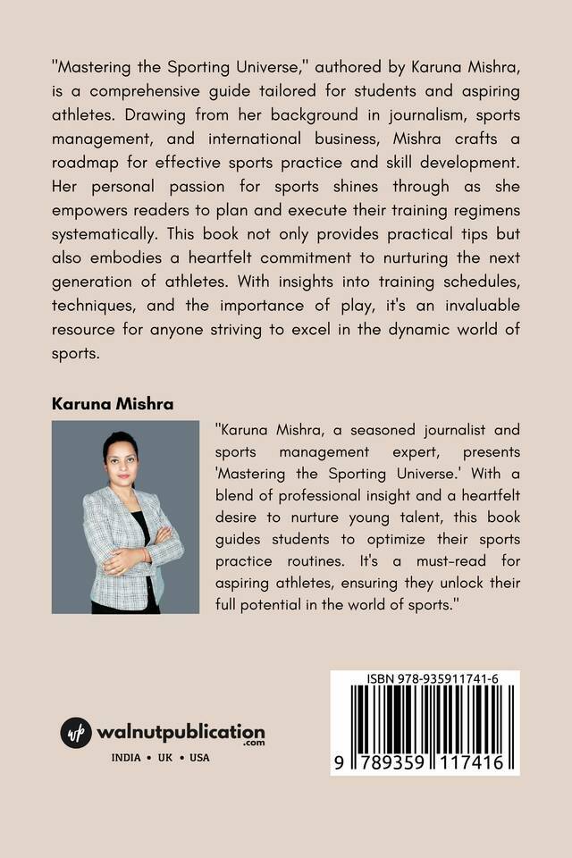 Mastering the Sporting Universe: Volume 01 back cover view