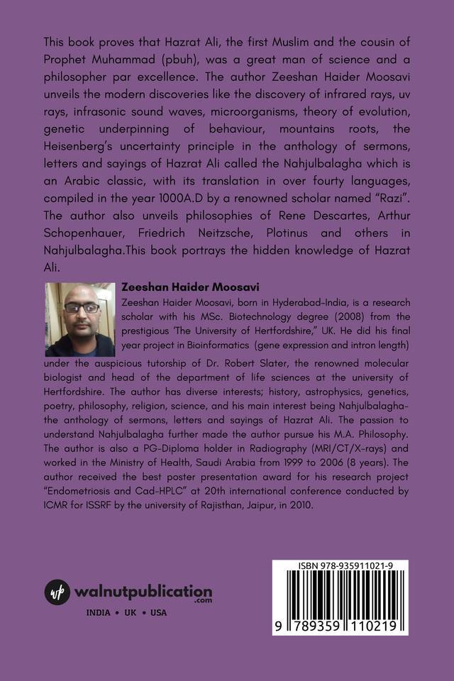 Modern Science and Hazrat Ali back cover view