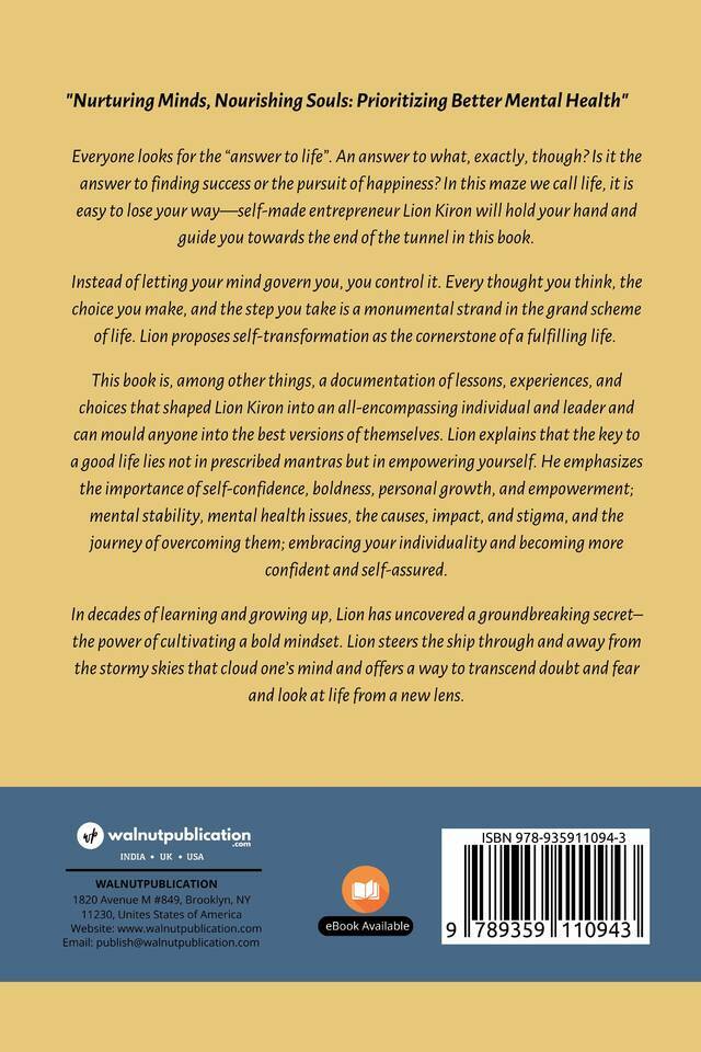 Shattering Stigma - Empowering Youth Mental Health back cover view