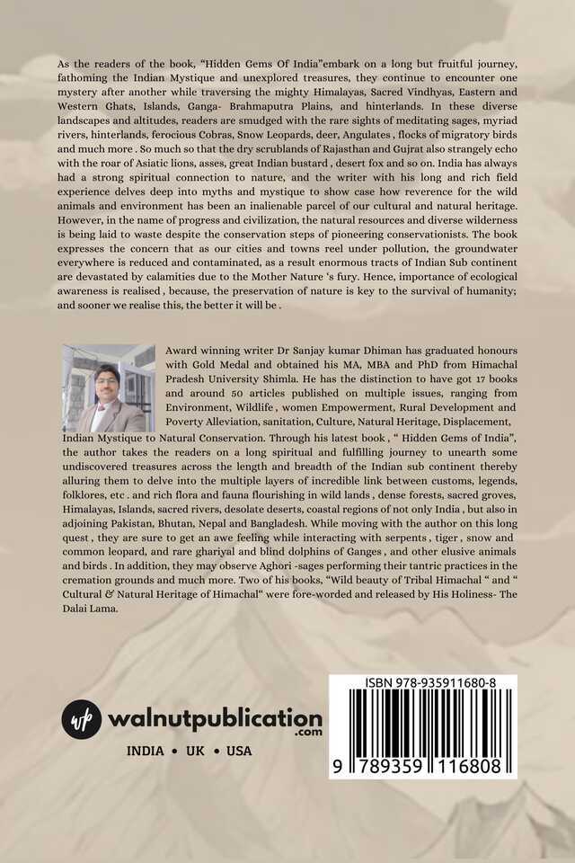 Hidden Gems of India back cover view